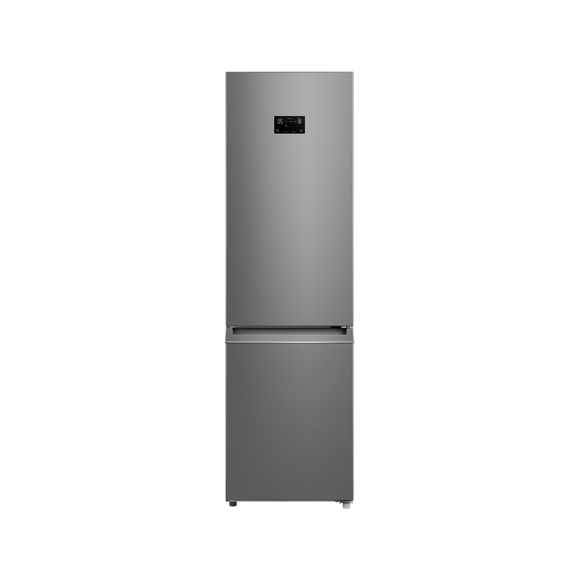 Combina frigorifica Toshiba, clasa energetica E, volum net total 378 litri (256+122L), no frost, afisaj LED, control electronic al temperaturii, iluminare interior LED, culoare Silver