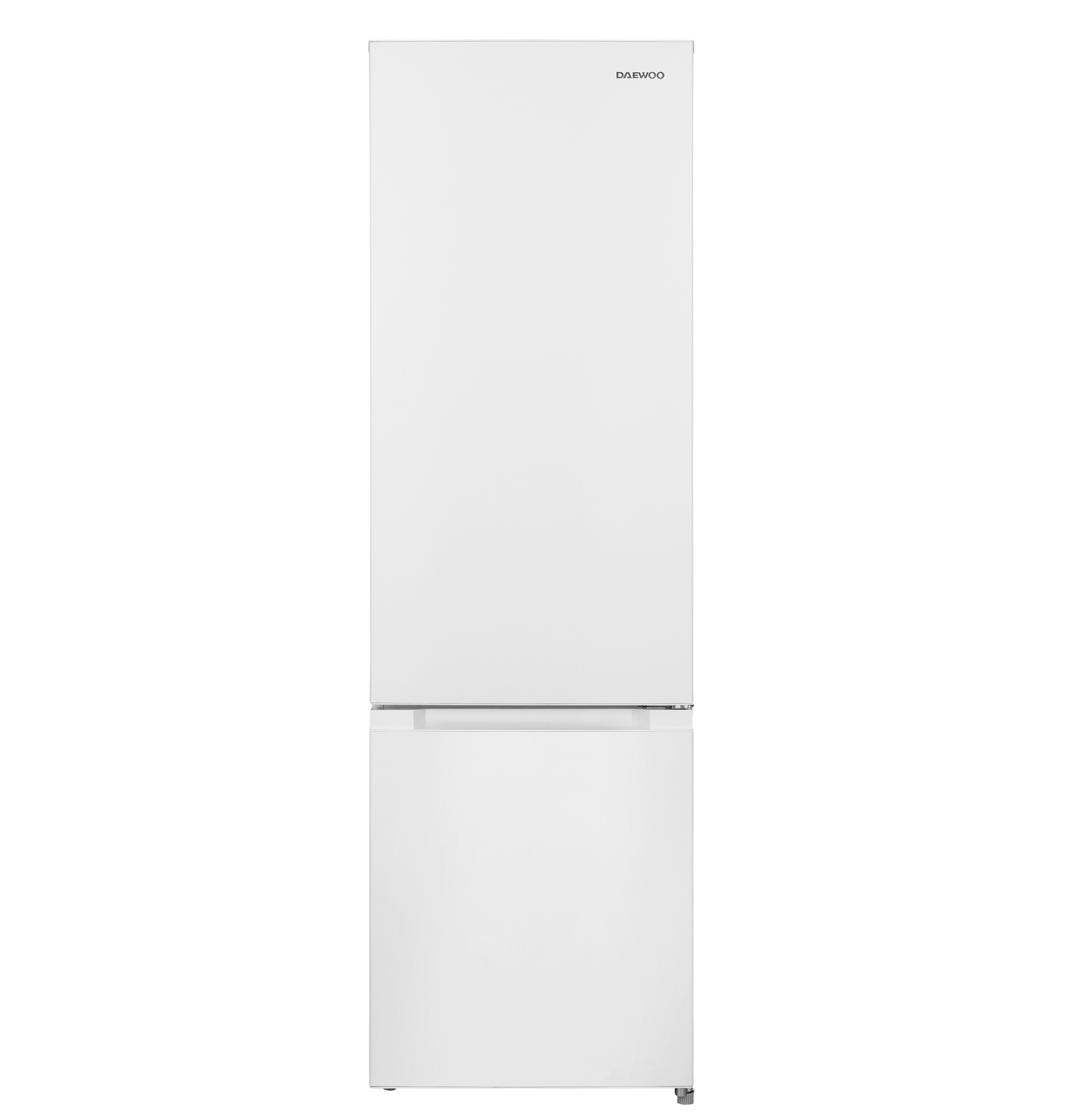 Combina frigorifica Daewoo Statica 262L (197l +65l), clasa E, decongelare automata, control mecanic, iluminare LED, raft pentru sticle, usi reversibile, Alb