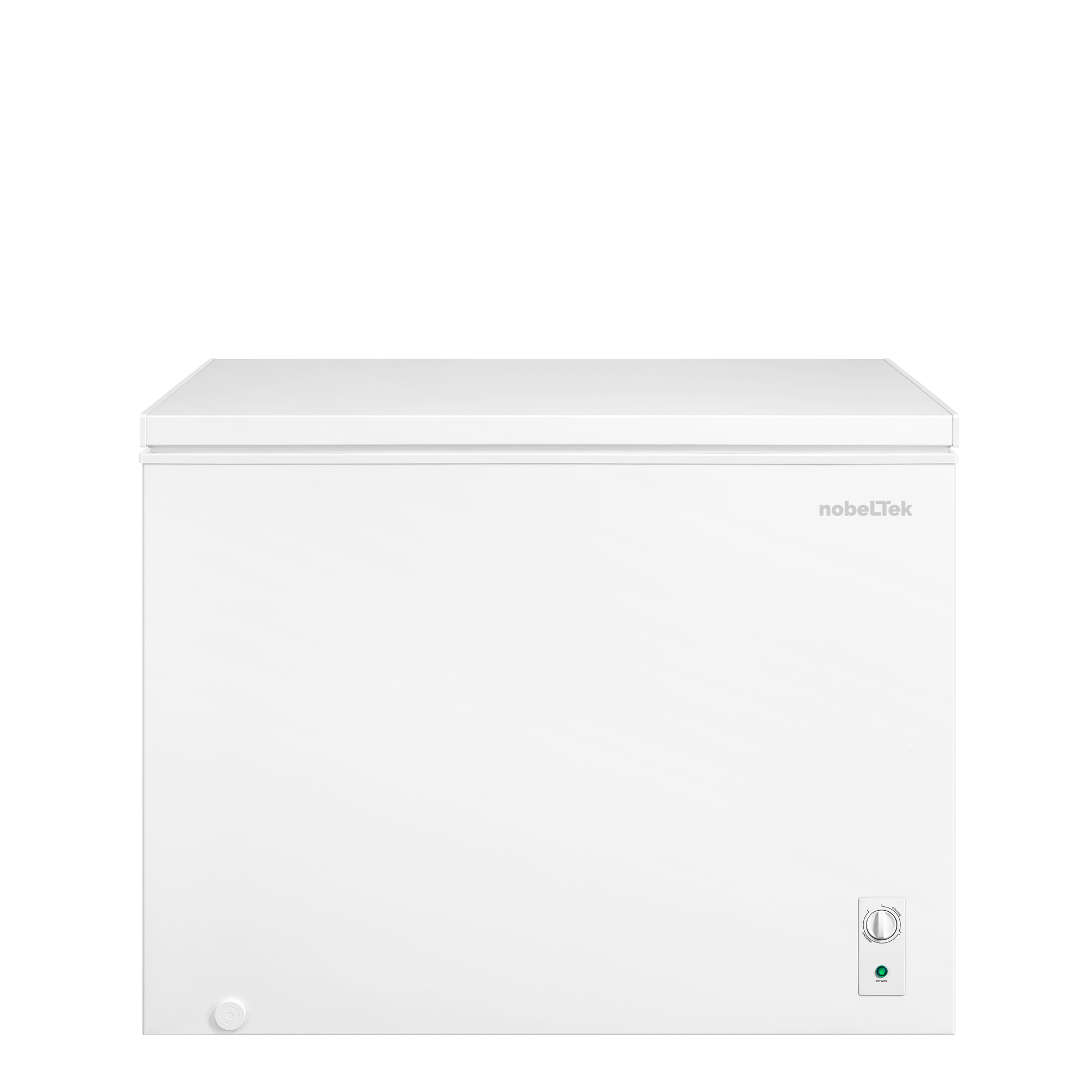 Lada frigorifica Nobeltek volum 293 l, control mecanic, termostat reglabil, iluminare LED, functie conversie frigider-congelator, clasa E, Alb