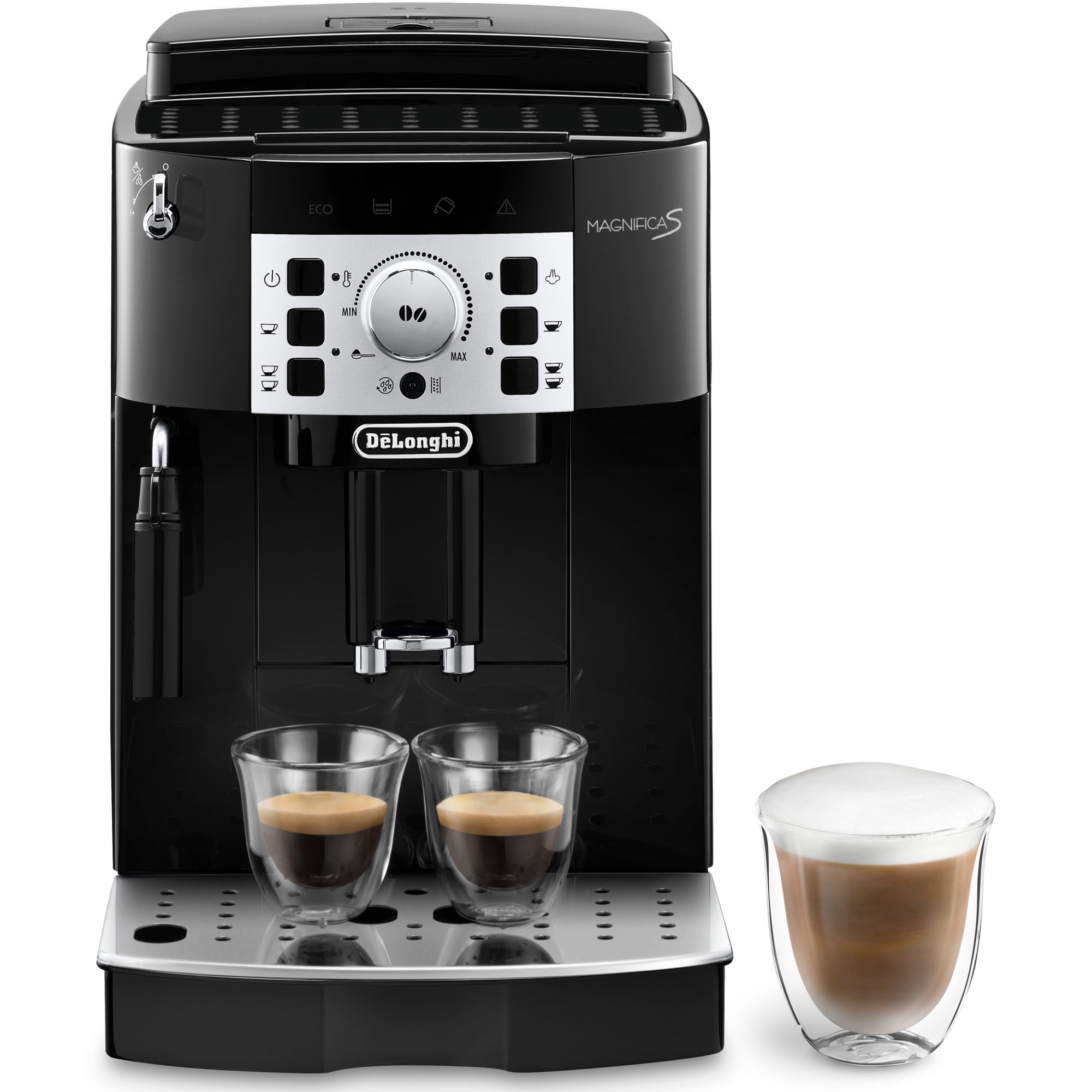Espressor automat De'Longhi Magnifica S ECAM22.112.B, 1450 W, 5 tipuri de bauturi, 15 bari, 13 tipuri macinare, negru